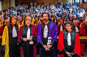 Angela Merkel Receives Honorary Doctorate - Paris