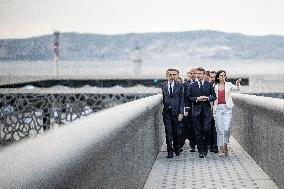 Macron Visits The Mucem - Marseille