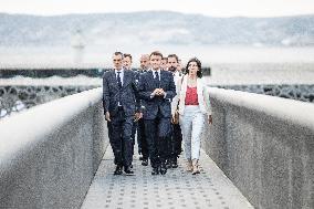 Macron Visits The Mucem - Marseille