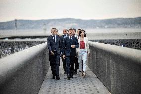 Macron Visits The Mucem - Marseille