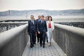 Macron Visits The Mucem - Marseille