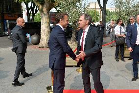Macron And Muselier Meet - Marseille
