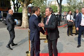 Macron And Muselier Meet - Marseille