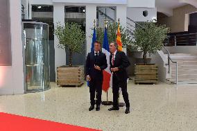 Macron And Muselier Meet - Marseille