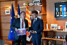 Macron And Muselier Meet - Marseille