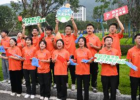 (SP)CHINA-SICHUAN-YIBIN-WORLD UNIVERSITY GAMES-TORCH RELAY(CN)