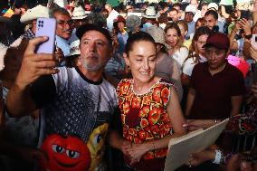 Pre-Candidate For The Presidency Of Mexico Claudia Sheinbaum  Political Rally In Morelos