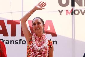 Pre-Candidate For The Presidency Of Mexico Claudia Sheinbaum  Political Rally In Morelos