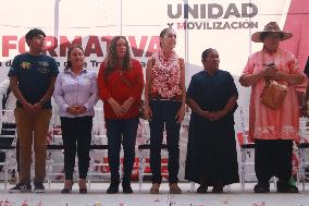 Pre-Candidate For The Presidency Of Mexico Claudia Sheinbaum  Political Rally In Morelos