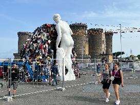 Installation Of Venus of Rags by Michelangelo Pistoletto - Naples