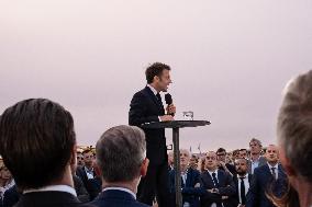 Macron Speaks At Fort St Jean - Marseille