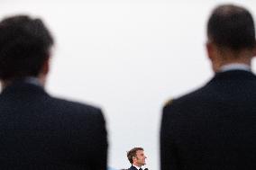 Macron Speaks At Fort St Jean - Marseille