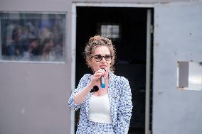 Maria Pevchikh At A Demonstration For The Release Of Alexei Navalny - Brussels