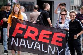 Maria Pevchikh At A Demonstration For The Release Of Alexei Navalny - Brussels