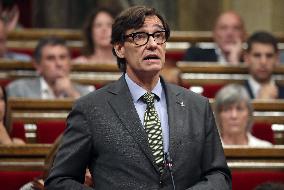Government Control Session In The Parliament Catalonia