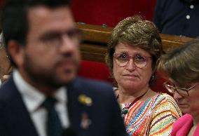 Government Control Session In The Parliament Catalonia