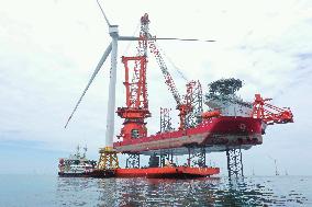 CHINA-FUJIAN-FUZHOU-WORLD'S LARGEST OFFSHORE WIND TURBINE-COMPLETION (CN)