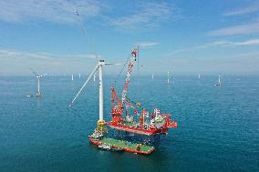 CHINA-FUJIAN-FUZHOU-WORLD'S LARGEST OFFSHORE WIND TURBINE-COMPLETION (CN)