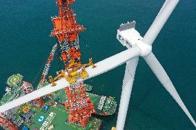 CHINA-FUJIAN-FUZHOU-WORLD'S LARGEST OFFSHORE WIND TURBINE-COMPLETION (CN)