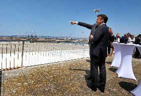 President Macron visit the Marseille-Fos industrial dock - Marseille