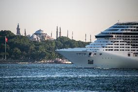 Istanbul Bosphorus Straits And Marmara Sea Ship Traffic