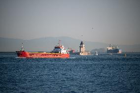 Istanbul Bosphorus Straits And Marmara Sea Ship Traffic