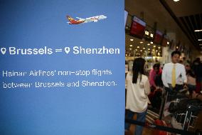 BELGIUM-BRUSSELS-CHINA-SHENZHEN-FLIGHT-RESUMPTION