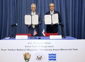 Sister park arrangement between Japan and U.S.