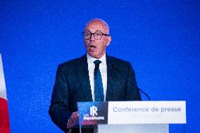Eric Ciotti Press Conference - Paris