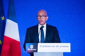 Eric Ciotti Press Conference - Paris