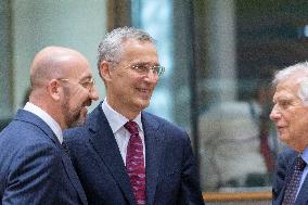 Jens Stoltenberg Of NATO At The European Council