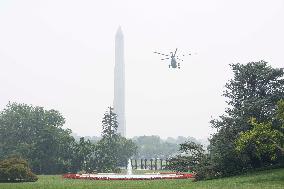 President Joe Biden departs the White House