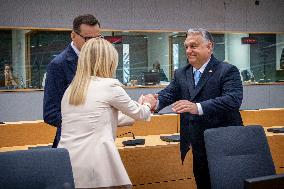 Viktor Orban PM Of Hungary At The European Council