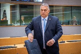 Viktor Orban PM Of Hungary At The European Council