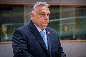 Viktor Orban PM Of Hungary At The European Council