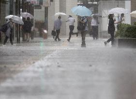 Torrential rain in Fukuoka