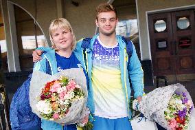 Champions Danylo Konovalov and Oleh Kolodii arrive from 2023 European Games