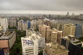 Aerial View Of The Cityscape In Mumbai