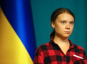 Swedish Environmental Activist Greta Thunberg Visits Kyiv To Take Part In An International Working Group For Environmental Crime