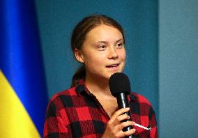 Swedish Environmental Activist Greta Thunberg Visits Kyiv To Take Part In An International Working Group For Environmental Crime