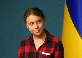 Swedish Environmental Activist Greta Thunberg Visits Kyiv To Take Part In An International Working Group For Environmental Crime