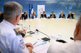 Intermninisterial crisis unit meeting at Interior Ministry - Paris
