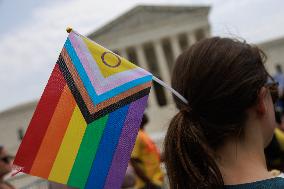 Demonstrators At Supreme Court After Student Loan Debt Ruling