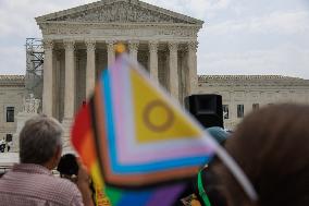 Demonstrators At Supreme Court After Student Loan Debt Ruling