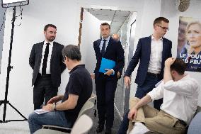 Jordan Bardella gives a press conference - Paris