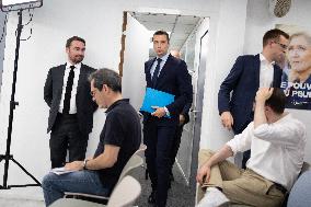 Jordan Bardella gives a press conference - Paris