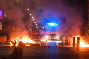 4th Night Of Protests Over Teen's Death - Charenton