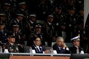 President Of Mexico Lopez Obrador Presides Over The 4th. National Guard Anniversary