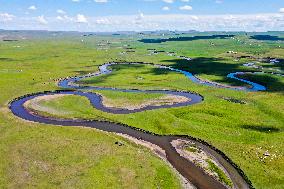 CHINA-INNER MONGOLIA-MERGEL GOL RIVER-SCENERY (CN)