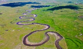 CHINA-INNER MONGOLIA-MERGEL GOL RIVER-SCENERY (CN)